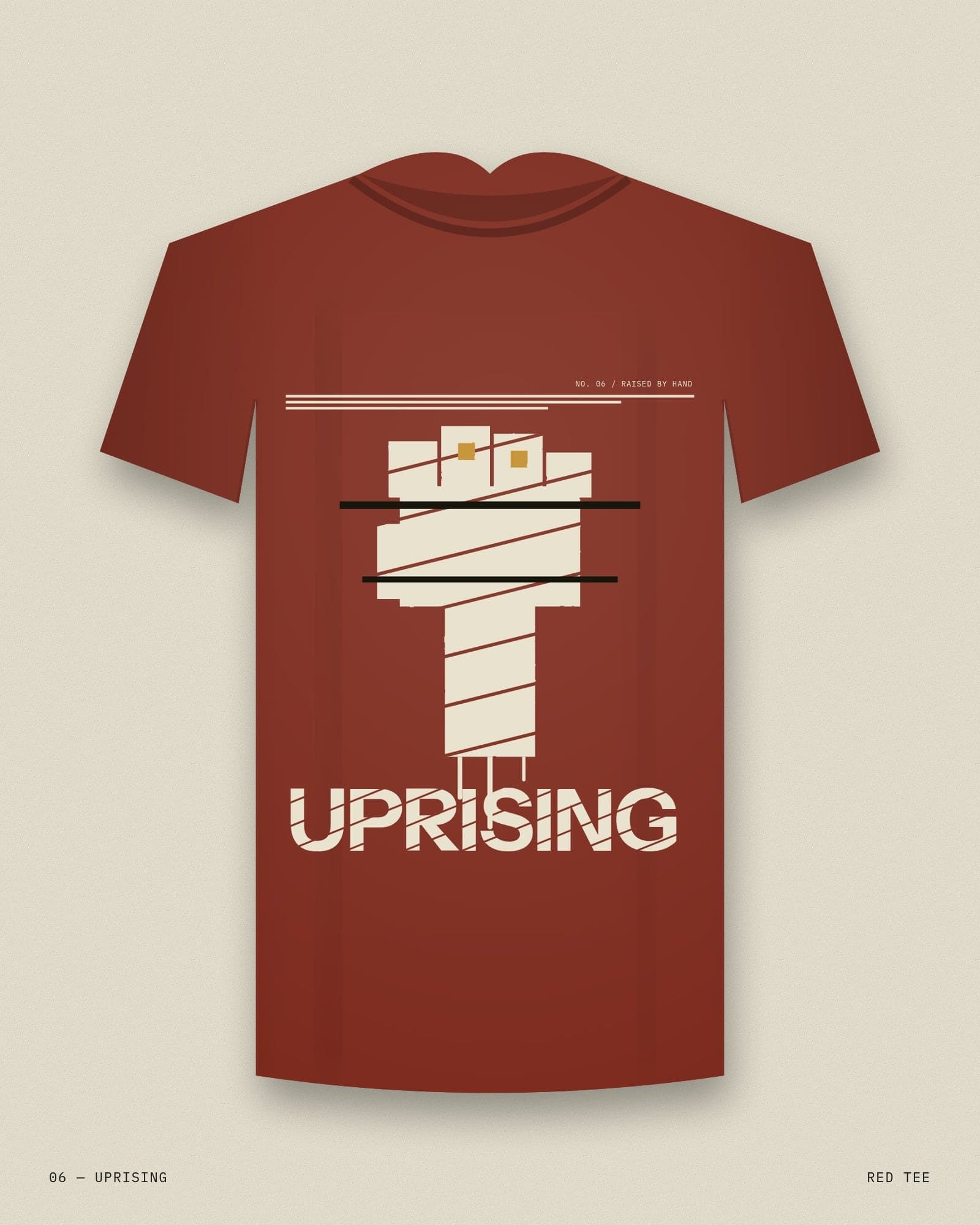 Uprising on a Cherokee red tee